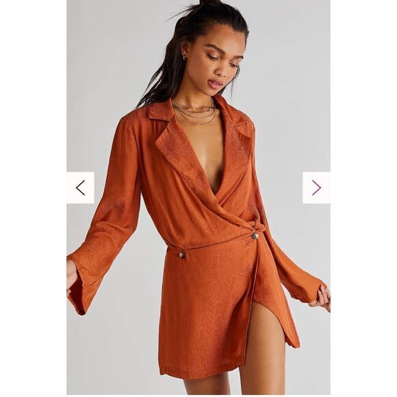 Free People - Simone Dress in Cinnabar color - Picture 2 of 9